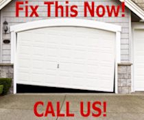 Broken Garage Door - Rollers Off Track Broken Garage Door - Rollers Off Track